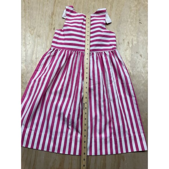 Vtg Kelly's Kids Dress Girls Sz 7 Pink Floral Spring Sundress Ice Cream Striped - Picture 6 of 7